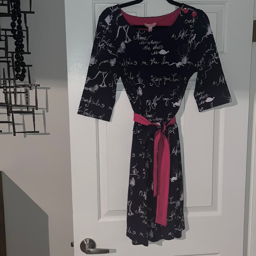 Lilly Pulitzer Dress - Navy with white writing